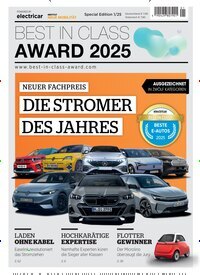 Titelbild der Ausgabe 1/2025 von electricar Special Edition. Diese Zeitschrift und viele weitere Automagazine und Motorradzeitschriften als Abo oder epaper bei United Kiosk online kaufen.