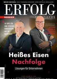 Titelbild der Ausgabe 33/2024 von Erfolg Magazin Dossier. Diese Zeitschrift und viele weitere Wirtschaftsmagazine und Politikmagazine als Abo oder epaper bei United Kiosk online kaufen.