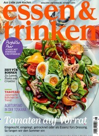 Titelbild der Ausgabe 8/2024 von essen & trinken. Diese Zeitschrift und viele weitere Kochzeitschriften und Backzeitschriften als Abo oder epaper bei United Kiosk online kaufen.