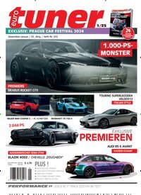 Titelbild der Ausgabe 1/2025 von Eurotuner Magazin. Diese Zeitschrift und viele weitere Automagazine und Motorradzeitschriften als Abo oder epaper bei United Kiosk online kaufen.