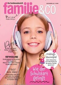 Titelbild der Ausgabe 3/2025 von familie & co. Diese Zeitschrift und viele weitere Elternzeitschriften und Tierzeitschriften als Abo oder epaper bei United Kiosk online kaufen.