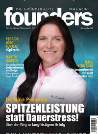 Titelbild der Ausgabe 68/2025 von founders magazin. Diese Zeitschrift und viele weitere Wirtschaftsmagazine und Politikmagazine als Abo oder epaper bei United Kiosk online kaufen.