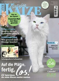 Titelbild der Ausgabe 10/2024 von Geliebte Katze. Diese Zeitschrift und viele weitere Elternzeitschriften und Tierzeitschriften als Abo oder epaper bei United Kiosk online kaufen.