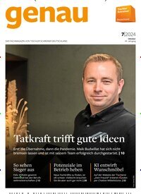 Titelbild der Ausgabe 7/2024 von genau. Diese Zeitschrift und viele weitere Architekturzeitschriften und Bauzeitschriften als Abo oder epaper bei United Kiosk online kaufen.