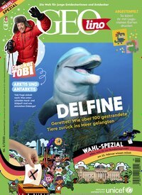 Titelbild der Ausgabe 2/2025 von GEOlino. Diese Zeitschrift und viele weitere Jugendzeitschriften und Kinderzeitschriften als Abo oder epaper bei United Kiosk online kaufen.