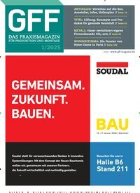 Titelbild der Ausgabe 1/2025 von GFF Das Praxismagazin. Diese Zeitschrift und viele weitere Architekturzeitschriften und Bauzeitschriften als Abo oder epaper bei United Kiosk online kaufen.