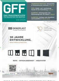 Titelbild der Ausgabe 10/2024 von GFF Das Praxismagazin. Diese Zeitschrift und viele weitere Architekturzeitschriften und Bauzeitschriften als Abo oder epaper bei United Kiosk online kaufen.