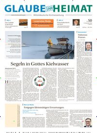 Titelbild der Ausgabe 50/2024 von Glaube + Heimat. Diese Zeitschrift und viele weitere Kunstmagazine und Kulturmagazine als Abo oder epaper bei United Kiosk online kaufen.