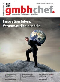 Titelbild der Ausgabe 4/2024 von gmbhchef. Diese Zeitschrift und viele weitere Businessmagazine als Abo oder epaper bei United Kiosk online kaufen.