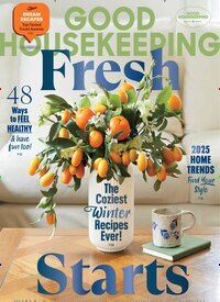 Titelbild der Ausgabe 1/2025 von Good housekeeping USA. Diese Zeitschrift und viele weitere Frauenzeitschriften als Abo oder epaper bei United Kiosk online kaufen.