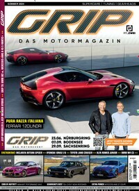 Titelbild der Ausgabe 2/2024 von GRIP. Diese Zeitschrift und viele weitere Automagazine und Motorradzeitschriften als Abo oder epaper bei United Kiosk online kaufen.