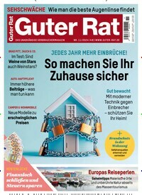 Titelbild der Ausgabe 11/2024 von Guter Rat. Diese Zeitschrift und viele weitere Wirtschaftsmagazine und Politikmagazine als Abo oder epaper bei United Kiosk online kaufen.