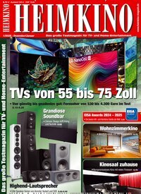 Titelbild der Ausgabe 1/2025 von Heimkino. Diese Zeitschrift und viele weitere Audiomagazine, Filmmagazine und Fotozeitschriften als Abo oder epaper bei United Kiosk online kaufen.