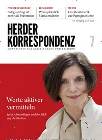Titelbild der Ausgabe 7/2024 von Herder Korrespondenz. Diese Zeitschrift und viele weitere Kunstmagazine und Kulturmagazine als Abo oder epaper bei United Kiosk online kaufen.