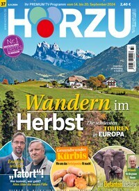 Titelbild der Ausgabe 37/2024 von HÖRZU. Diese Zeitschrift und viele weitere Programmzeitschriften als Abo oder epaper bei United Kiosk online kaufen.