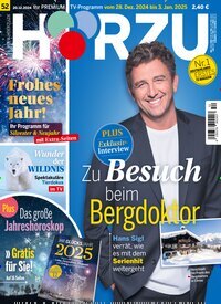 Titelbild der Ausgabe 52/2024 von HÖRZU. Diese Zeitschrift und viele weitere Programmzeitschriften als Abo oder epaper bei United Kiosk online kaufen.