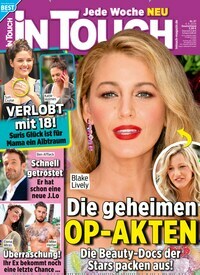 Titelbild der Ausgabe 37/2024 von In Touch. Diese Zeitschrift und viele weitere Lifestylemagazine und Peoplemagazine als Abo oder epaper bei United Kiosk online kaufen.