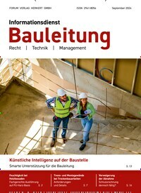 Titelbild der Ausgabe 8/2024 von Informationsdienst Bauleitung. Diese Zeitschrift und viele weitere Architekturzeitschriften und Bauzeitschriften als Abo oder epaper bei United Kiosk online kaufen.