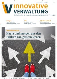 Titelbild der Ausgabe 1/2025 von Innovative Verwaltung. Diese Zeitschrift und viele weitere Jurazeitschriften und Zeitschriften für Verwaltung als Abo oder epaper bei United Kiosk online kaufen.