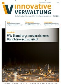 Titelbild der Ausgabe 8/2024 von Innovative Verwaltung. Diese Zeitschrift und viele weitere Jurazeitschriften und Zeitschriften für Verwaltung als Abo oder epaper bei United Kiosk online kaufen.