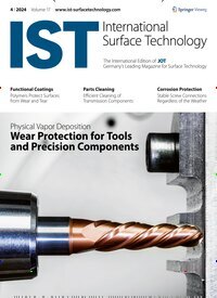 Titelbild der Ausgabe 4/2024 von IST International Surface Technology. Diese Zeitschrift und viele weitere Industriemagazine und Handwerkmagazine als Abo oder epaper bei United Kiosk online kaufen.