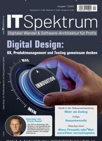 Titelbild der Ausgabe 1/2025 von IT Spektrum. Diese Zeitschrift und viele weitere Businessmagazine als Abo oder epaper bei United Kiosk online kaufen.