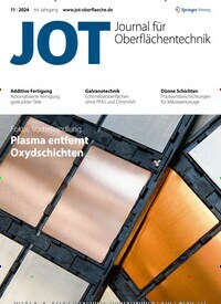 Titelbild der Ausgabe 11/2024 von JOT Journal für Oberflächentechnik. Diese Zeitschrift und viele weitere Industriemagazine und Handwerkmagazine als Abo oder epaper bei United Kiosk online kaufen.