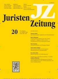 Titelbild der Ausgabe 20/2024 von JuristenZeitung (JZ). Diese Zeitschrift und viele weitere Jurazeitschriften und Zeitschriften für Verwaltung als Abo oder epaper bei United Kiosk online kaufen.