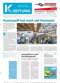 Titelbild der Ausgabe 15/2024 von K-Zeitung. Diese Zeitschrift und viele weitere Industriemagazine und Handwerkmagazine als Abo oder epaper bei United Kiosk online kaufen.