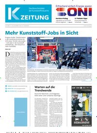 Titelbild der Ausgabe 17/2024 von K-Zeitung. Diese Zeitschrift und viele weitere Industriemagazine und Handwerkmagazine als Abo oder epaper bei United Kiosk online kaufen.