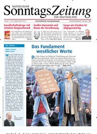 Titelbild der Ausgabe 2/2025 von Katholische Sonntagszeitung für Deutschland. Diese Zeitschrift und viele weitere Kunstmagazine und Kulturmagazine als Abo oder epaper bei United Kiosk online kaufen.