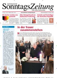 Titelbild der Ausgabe 8/2025 von Katholische Sonntagszeitung für Deutschland. Diese Zeitschrift und viele weitere Kunstmagazine und Kulturmagazine als Abo oder epaper bei United Kiosk online kaufen.