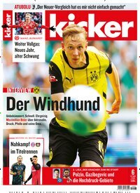 Titelbild der Ausgabe 6/2025 von kicker. Diese Zeitschrift und viele weitere Sportmagazine als Abo oder epaper bei United Kiosk online kaufen.