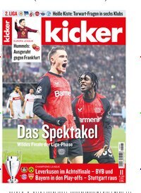 Titelbild der Ausgabe 11/2025 von kicker. Diese Zeitschrift und viele weitere Sportmagazine als Abo oder epaper bei United Kiosk online kaufen.