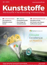 Titelbild der Ausgabe 2/2025 von Kunststoffe. Diese Zeitschrift und viele weitere Industriemagazine und Handwerkmagazine als Abo oder epaper bei United Kiosk online kaufen.