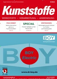 Titelbild der Ausgabe 9/2024 von Kunststoffe. Diese Zeitschrift und viele weitere Industriemagazine und Handwerkmagazine als Abo oder epaper bei United Kiosk online kaufen.