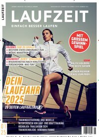 Titelbild der Ausgabe 1/2025 von Laufzeit. Diese Zeitschrift und viele weitere Sportmagazine als Abo oder epaper bei United Kiosk online kaufen.