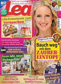 Titelbild der Ausgabe 52/2024 von Lea. Diese Zeitschrift und viele weitere Frauenzeitschriften als Abo oder epaper bei United Kiosk online kaufen.