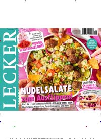 Titelbild der Ausgabe 8/2024 von Lecker. Diese Zeitschrift und viele weitere Kochzeitschriften und Backzeitschriften als Abo oder epaper bei United Kiosk online kaufen.