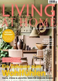 Titelbild der Ausgabe 1/2025 von Living at Home. Diese Zeitschrift und viele weitere Gartenzeitschriften und Wohnzeitschriften als Abo oder epaper bei United Kiosk online kaufen.