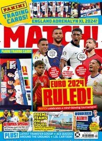 Titelbild der Ausgabe 14/2024 von Match!. Diese Zeitschrift und viele weitere Sportmagazine als Abo oder epaper bei United Kiosk online kaufen.