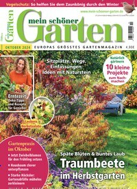 Titelbild der Ausgabe 10/2024 von Mein schöner Garten. Diese Zeitschrift und viele weitere Gartenzeitschriften und Wohnzeitschriften als Abo oder epaper bei United Kiosk online kaufen.