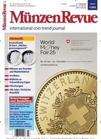 Titelbild der Ausgabe 1/2025 von Münzen Revue. Diese Zeitschrift und viele weitere Reisemagazine, Freizeitmagazine und Wissensmagazine als Abo oder epaper bei United Kiosk online kaufen.