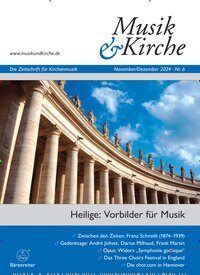 Titelbild der Ausgabe 6/2024 von Musik & Kirche. Diese Zeitschrift und viele weitere Kunstmagazine und Kulturmagazine als Abo oder epaper bei United Kiosk online kaufen.