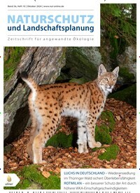 Titelbild der Ausgabe 10/2024 von Naturschutz und Landschaftsplanung. Diese Zeitschrift und viele weitere Naturzeitschriften, Landwirtschaftszeitungen und Umweltmagazine als Abo oder epaper bei United Kiosk online kaufen.