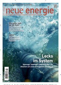 Titelbild der Ausgabe 12/2024 von neue energie. Diese Zeitschrift und viele weitere Wirtschaftsmagazine und Politikmagazine als Abo oder epaper bei United Kiosk online kaufen.