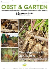 Titelbild der Ausgabe 11/2024 von Obst & Garten. Diese Zeitschrift und viele weitere Naturzeitschriften, Landwirtschaftszeitungen und Umweltmagazine als Abo oder epaper bei United Kiosk online kaufen.