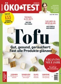 Titelbild der Ausgabe 1/2025 von ÖKO-TEST Magazin. Diese Zeitschrift und viele weitere Wirtschaftsmagazine und Politikmagazine als Abo oder epaper bei United Kiosk online kaufen.