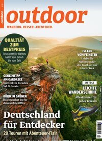 Titelbild der Ausgabe 4/2025 von Outdoor. Diese Zeitschrift und viele weitere Sportmagazine als Abo oder epaper bei United Kiosk online kaufen.