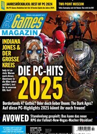 Titelbild der Ausgabe 2/2025 von PC Games Magazin. Diese Zeitschrift und viele weitere Computerzeitschriften, Tabletmagazine und Smartphonemagazine als Abo oder epaper bei United Kiosk online kaufen.